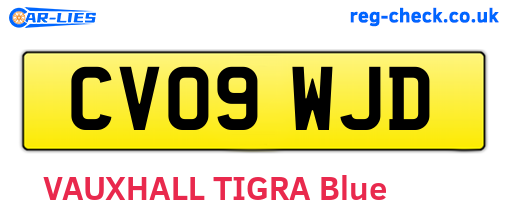 CV09WJD are the vehicle registration plates.