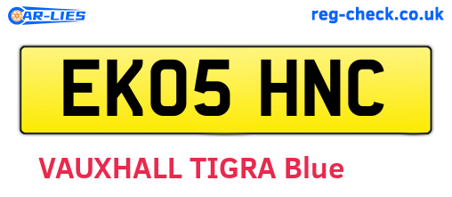 EK05HNC are the vehicle registration plates.