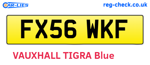 FX56WKF are the vehicle registration plates.
