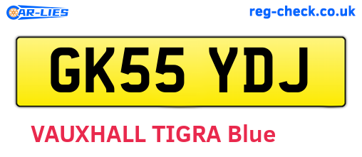 GK55YDJ are the vehicle registration plates.