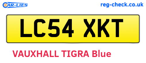 LC54XKT are the vehicle registration plates.