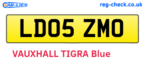 LD05ZMO are the vehicle registration plates.