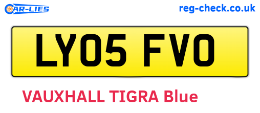 LY05FVO are the vehicle registration plates.