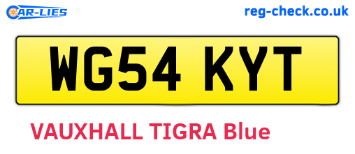 WG54KYT are the vehicle registration plates.