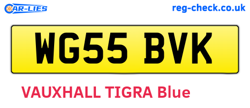 WG55BVK are the vehicle registration plates.