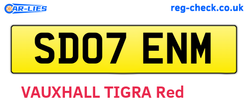 SD07ENM are the vehicle registration plates.