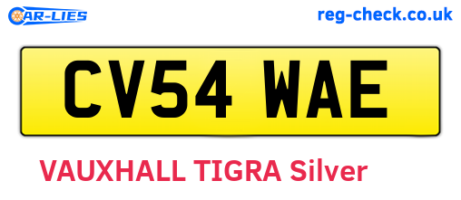 CV54WAE are the vehicle registration plates.