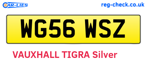 WG56WSZ are the vehicle registration plates.