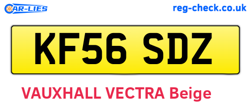 KF56SDZ are the vehicle registration plates.