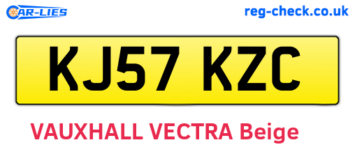 KJ57KZC are the vehicle registration plates.