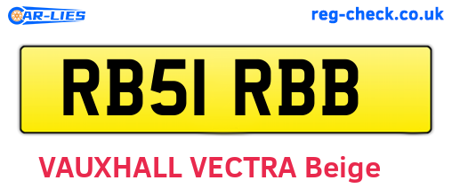 RB51RBB are the vehicle registration plates.