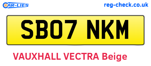 SB07NKM are the vehicle registration plates.