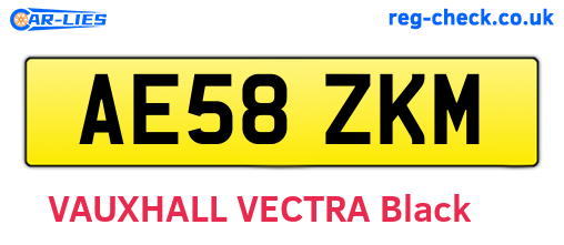 AE58ZKM are the vehicle registration plates.