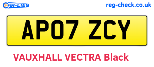 AP07ZCY are the vehicle registration plates.