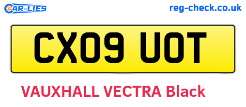 CX09UOT are the vehicle registration plates.