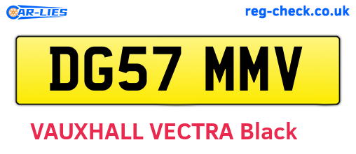 DG57MMV are the vehicle registration plates.