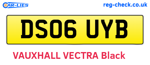 DS06UYB are the vehicle registration plates.