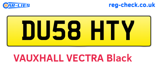 DU58HTY are the vehicle registration plates.