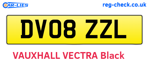 DV08ZZL are the vehicle registration plates.