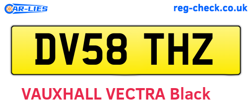 DV58THZ are the vehicle registration plates.