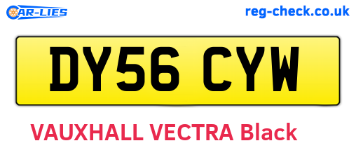 DY56CYW are the vehicle registration plates.