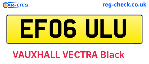 EF06ULU are the vehicle registration plates.