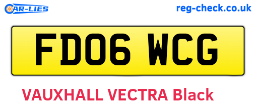 FD06WCG are the vehicle registration plates.