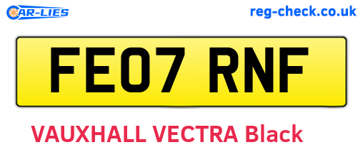 FE07RNF are the vehicle registration plates.