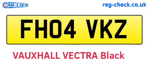 FH04VKZ are the vehicle registration plates.