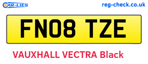 FN08TZE are the vehicle registration plates.
