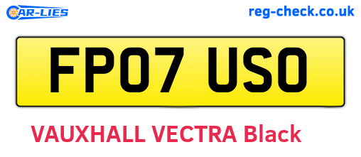FP07USO are the vehicle registration plates.
