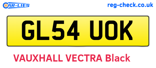 GL54UOK are the vehicle registration plates.