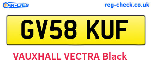 GV58KUF are the vehicle registration plates.