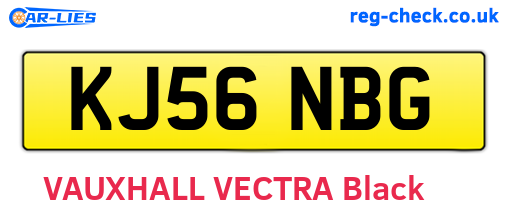 KJ56NBG are the vehicle registration plates.