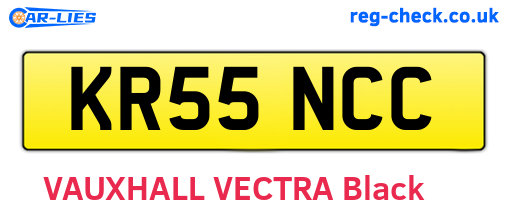 KR55NCC are the vehicle registration plates.