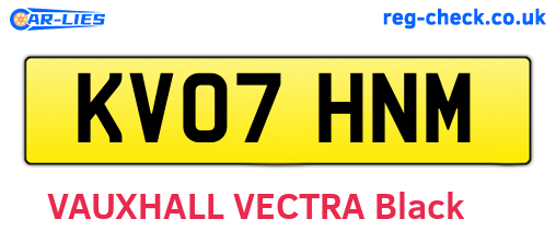 KV07HNM are the vehicle registration plates.
