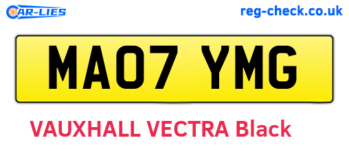 MA07YMG are the vehicle registration plates.