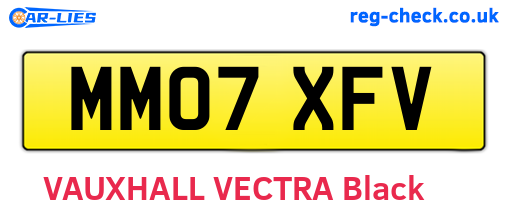 MM07XFV are the vehicle registration plates.