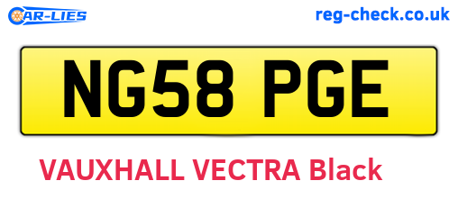 NG58PGE are the vehicle registration plates.