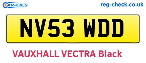 NV53WDD are the vehicle registration plates.