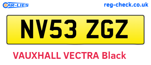 NV53ZGZ are the vehicle registration plates.