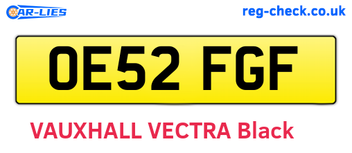 OE52FGF are the vehicle registration plates.