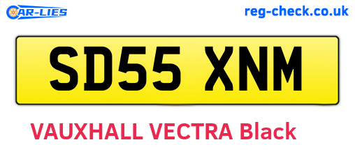 SD55XNM are the vehicle registration plates.