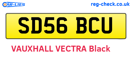 SD56BCU are the vehicle registration plates.