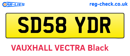 SD58YDR are the vehicle registration plates.