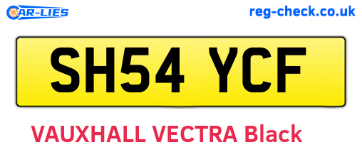 SH54YCF are the vehicle registration plates.