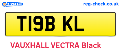T19BKL are the vehicle registration plates.