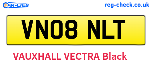 VN08NLT are the vehicle registration plates.