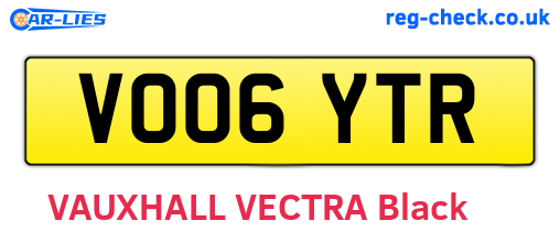 VO06YTR are the vehicle registration plates.