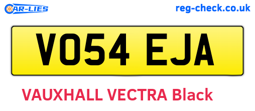 VO54EJA are the vehicle registration plates.
